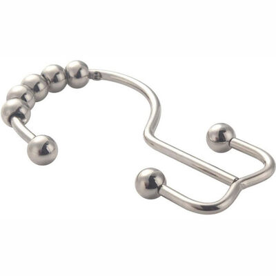 Edelstahl-Duschvorhang-Ringe für Badezimmer-doppeltes Gleiten