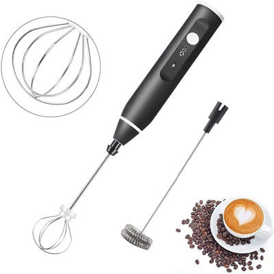 USB wiederaufladbarer Stabmixer Mini-Düse für Cappuccino Latte Kaffee Ei