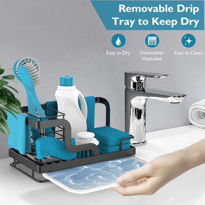 Wannen-Transportgestell-Organisator Stainless Steel mit entfernbarem Abfluss Pan für Schwamm