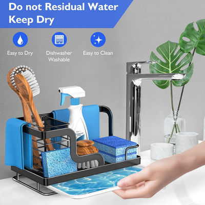 Wannen-Transportgestell-Organisator Stainless Steel mit entfernbarem Abfluss Pan für Schwamm