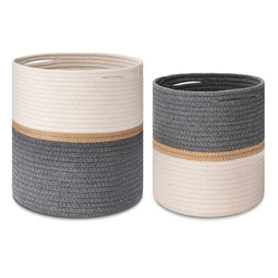 Baumwollseil-Betriebskorbgeflecht Korb 10" 12" Blumen-Topf-Boden-Innenpflanzer für Hauptdekor