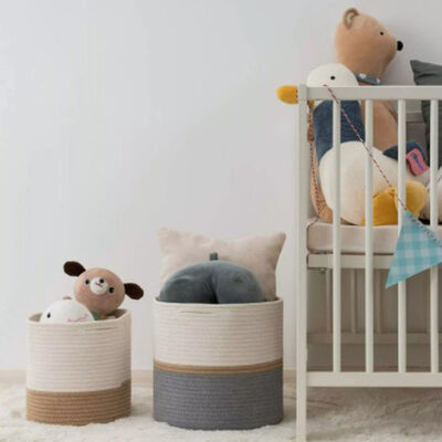 Baumwollseil-Betriebskorbgeflecht Korb 10" 12" Blumen-Topf-Boden-Innenpflanzer für Hauptdekor