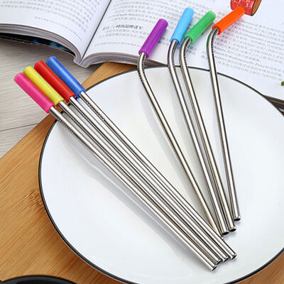 Edelstahlmetalltrinkhalme mit Taschen-Küchen-Versorgungen