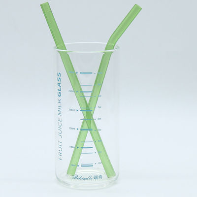 Wiederverwendbare Glasstroh-mehrfache farbige Borosilicat-Glastrinkhalme