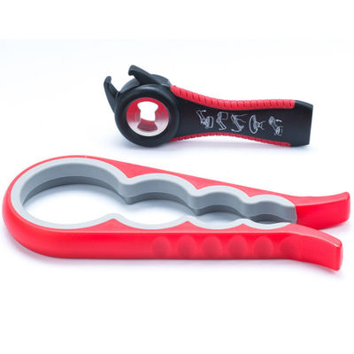 5 in 1 multi Funktion Dosenöffner-Flaschen-Öffner-Ausrüstung mit Silikon-Griff