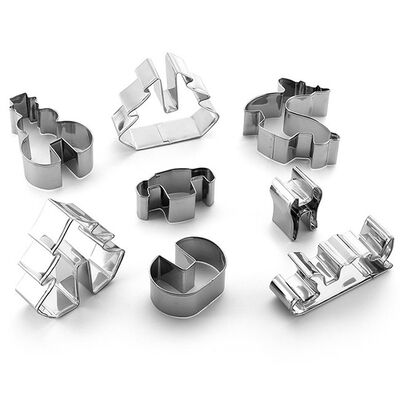 Keks-Form-Satz des DIY-Edelstahl-Weihnachts-Reihen-Plätzchen-Schneider-3D