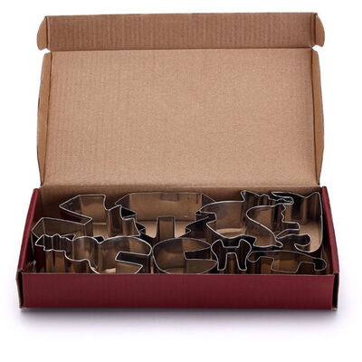 Keks-Form-Satz des DIY-Edelstahl-Weihnachts-Reihen-Plätzchen-Schneider-3D