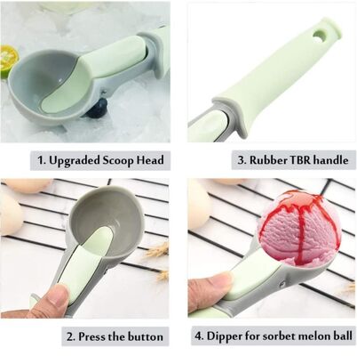 Plastikportionierer mit einfachem Triggerplätzchen schaufelt Melonen-Ball-Schaufel