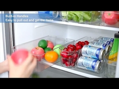 BPA Free Clear Plastic Fridge Storage Boxes Bins 6pcs