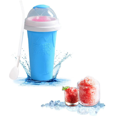 Slushy Hersteller-Schale des Silikon-350ml mit Deckel und Stroh