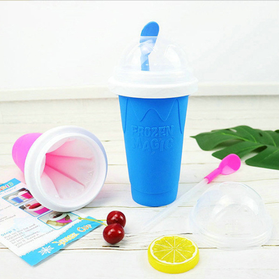 Slushy Hersteller-Schale des Silikon-350ml mit Deckel und Stroh