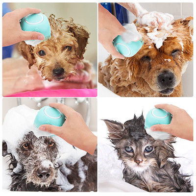Weiche Silikon-Bürsten-Shampoo-Mehrfarbenzufuhr für Cat Dog Pets