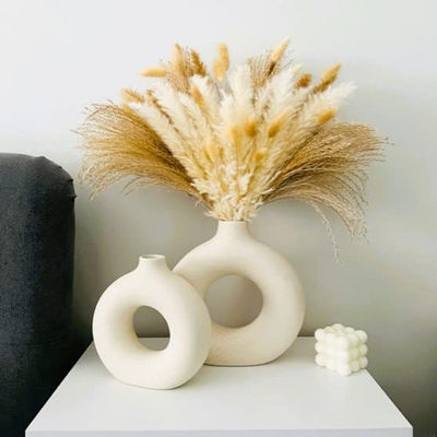 Nordischer runder Blumen-Donut-MehrfarbenVase für Hauptdekor