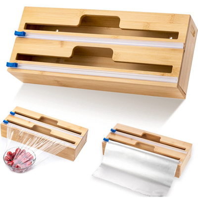 Küchen-Fach 2 in 1 Bambusplastikhülle-Zufuhr mit Schneider