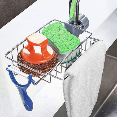 Edelstahl-Küchen-Hahn-Schwamm-Halter Grey Modern