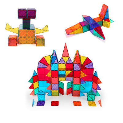 Klares magnetisches 3D Baustein-Plastikunisexpädagogisches