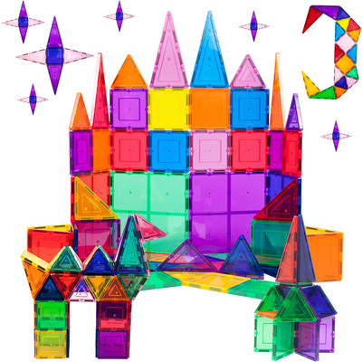 Klares magnetisches 3D Baustein-Plastikunisexpädagogisches