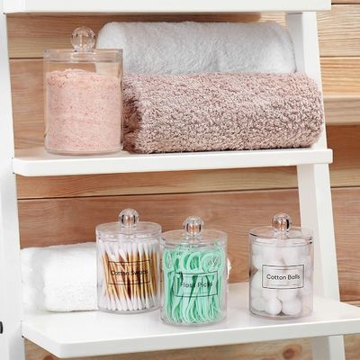 Klare Plastikwattestäbchen-Halter-Zufuhr für Badezimmer