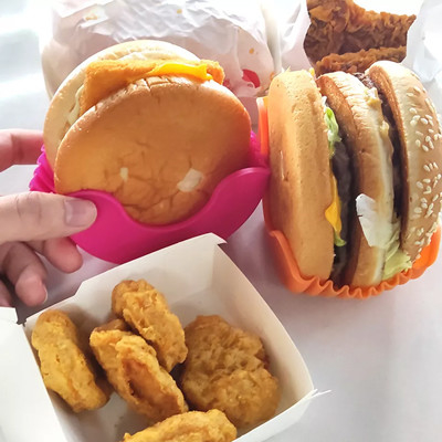 Silikon-einziehbarer justierbarer Burger-Kasten Mehrfarben