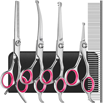 6 in den 1 Edelstahl-Hundepflegenscheren Kit With Safety Round Tips