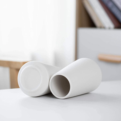 Minimalismus-Art-weißer keramischer Vase für Schlafzimmer-Küchen-Wohnzimmer-Schreibtisch