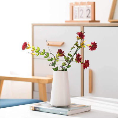 Minimalismus-Art-weißer keramischer Vase für Schlafzimmer-Küchen-Wohnzimmer-Schreibtisch