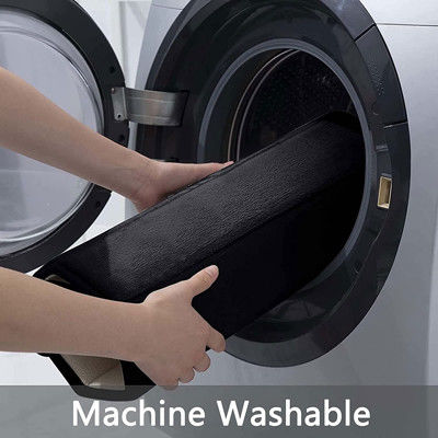 Schwarze Badematten aus weichem Memory-Schaumstoff, rutschfest, saugfähig