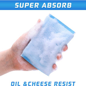 Blaue Schrubbpads aus Nylon, langlebig und wiederverwendbar