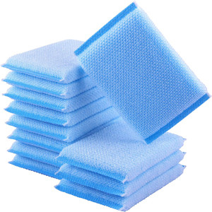 Blaue Schrubbpads aus Nylon, langlebig und wiederverwendbar