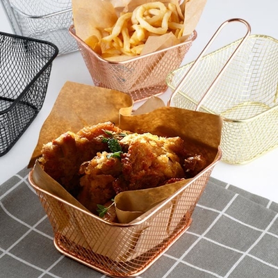 Pommes-Frites-Korb-Küchenzubehör aus Edelstahl mit langem Griff