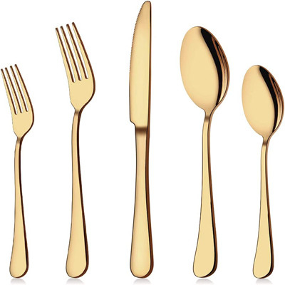 Besteck Küchenhelfer Gold Besteckset Edelstahl
