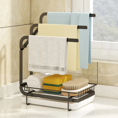 Schwammhalter Küchenspüle Caddy Organizer mit Ablaufwanne