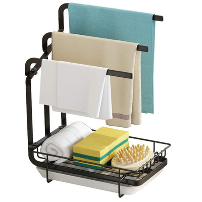 Schwammhalter Küchenspüle Caddy Organizer mit Ablaufwanne