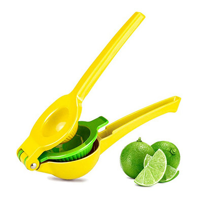 Gelbes Metallhandjuicer-Zitronen-Quetscher 2-In-1Modern