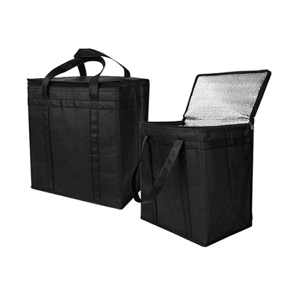 Schwarze wiederverwendbare Isoliereinkauf-Taschen für Nahrungsmitteltransport-Speicher