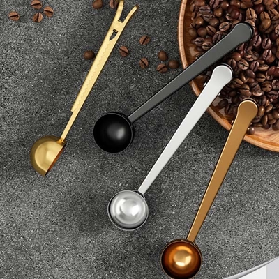 Edelstahl-Messlöffel mit Kaffee-Taschen-Clip