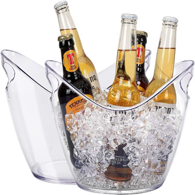 Ovales Speicherpartei-Plastikgetränk 5 Liter-Eis-Eimer für Bierflasche