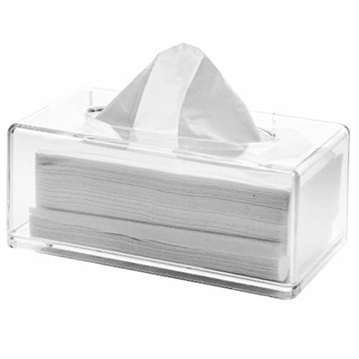Rechteckiger klarer Acrylgewebe-Kasten für Badezimmer-Gesichtsserviette