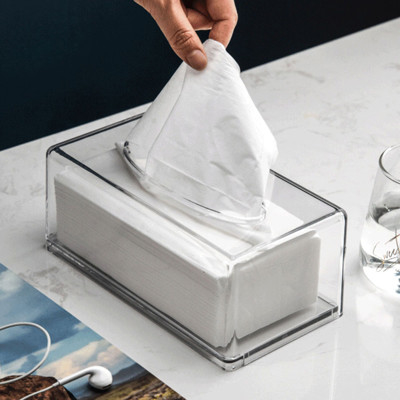 Rechteckiger klarer Acrylgewebe-Kasten für Badezimmer-Gesichtsserviette