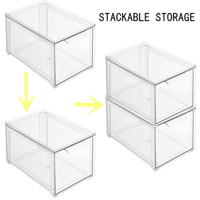 Multifunktionsmake-upstapelbarer klarer Plastikorganisator Drawers With Lid