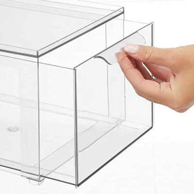 Multifunktionsmake-upstapelbarer klarer Plastikorganisator Drawers With Lid