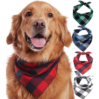 Kleine mittelgroße Hundewelpen-Büffel-Plaid-Hundbandana-Baumwolle 100%