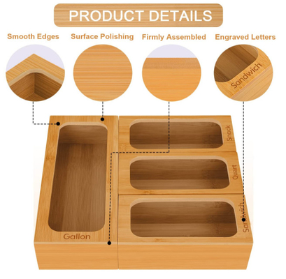 Nahrungsmittelspeicher-Sandwich-Taschen-Organisator-For Gallon Quart-Imbiss