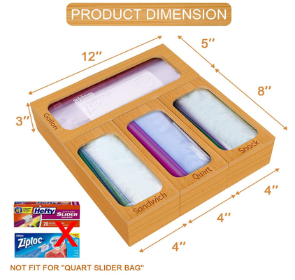 Nahrungsmittelspeicher-Sandwich-Taschen-Organisator-For Gallon Quart-Imbiss