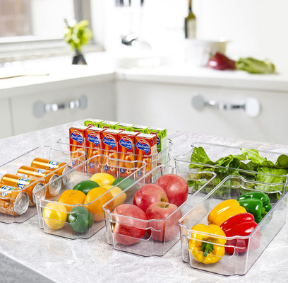 BPA-freie klare Plastikkühlschrank-Magazin-Behälter 6pcs