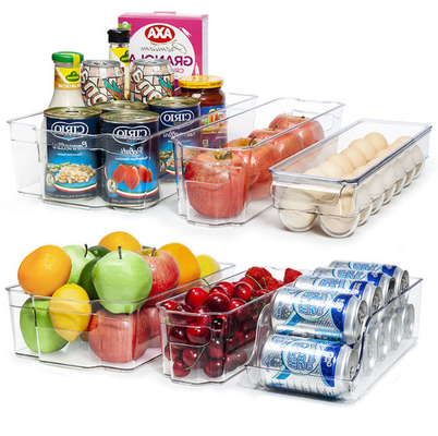 BPA-freie klare Plastikkühlschrank-Magazin-Behälter 6pcs