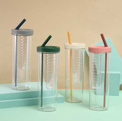 Plastikespresso-Schalen Soems 700ml mit Straw And Lid