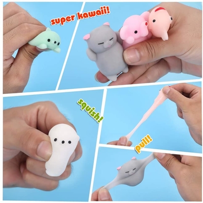 Unruhe-Spielwaren 50PCS TPR Mini Animal Squishy Stress Toys Mochis für Entspannung