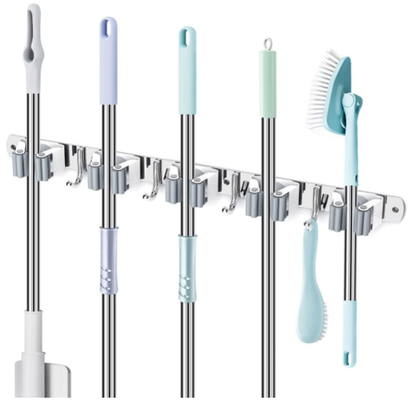 60cm Wand-Berg-Edelstahl-Mopp und Besen-Halter-Organisator