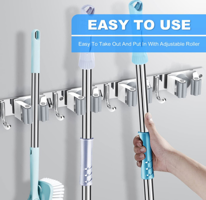 60cm Wand-Berg-Edelstahl-Mopp und Besen-Halter-Organisator